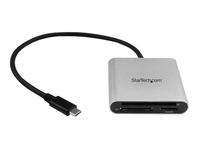 StarTech.com USB 3.0 Kartenleser mit USB-C - SD, MicroSD, CompactFlash Speicherkartenleser mit USB-C Kabel - Kartenleser (CF I, CF II, MMC, SD, microSD, SDHC, microSDHC, SDXC, microSDXC) - USB 3.0