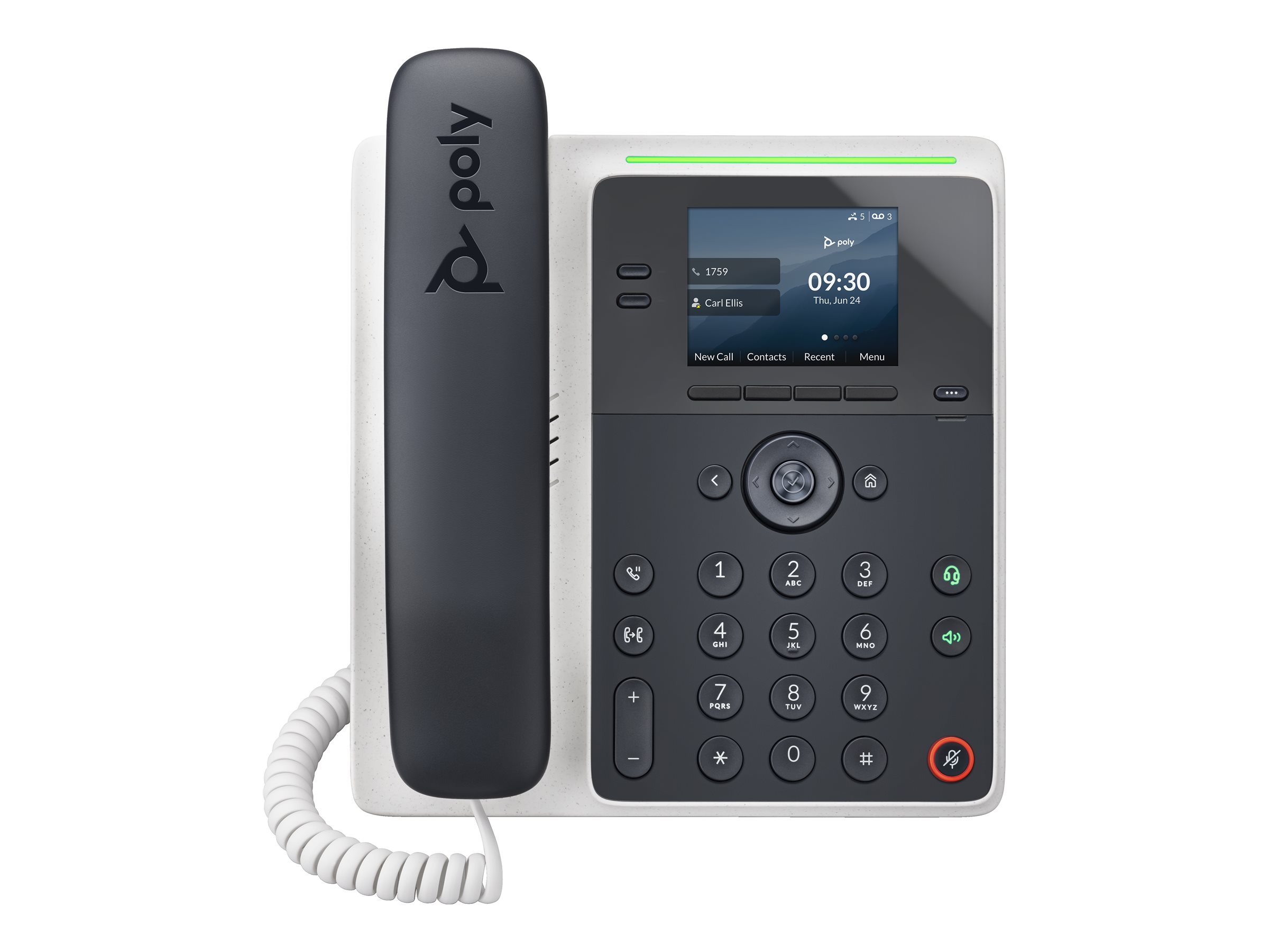 HP Poly Edge E100 - VoIP-Telefon mit Rufnummernanzeige/Anklopffunktion, Ansicht 5