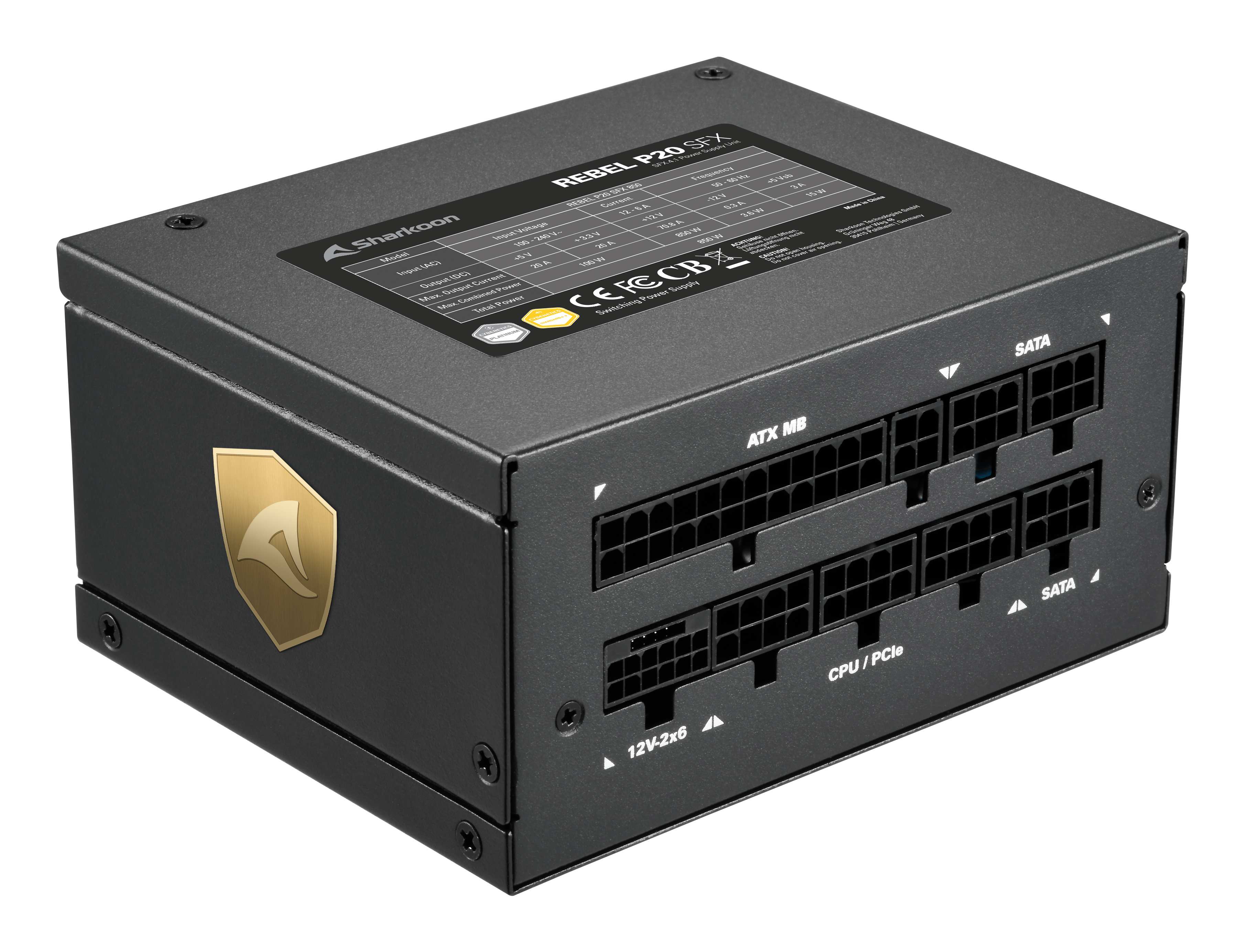 Sharkoon Rebel P20 SFX 750 null Watt, Ansicht 2