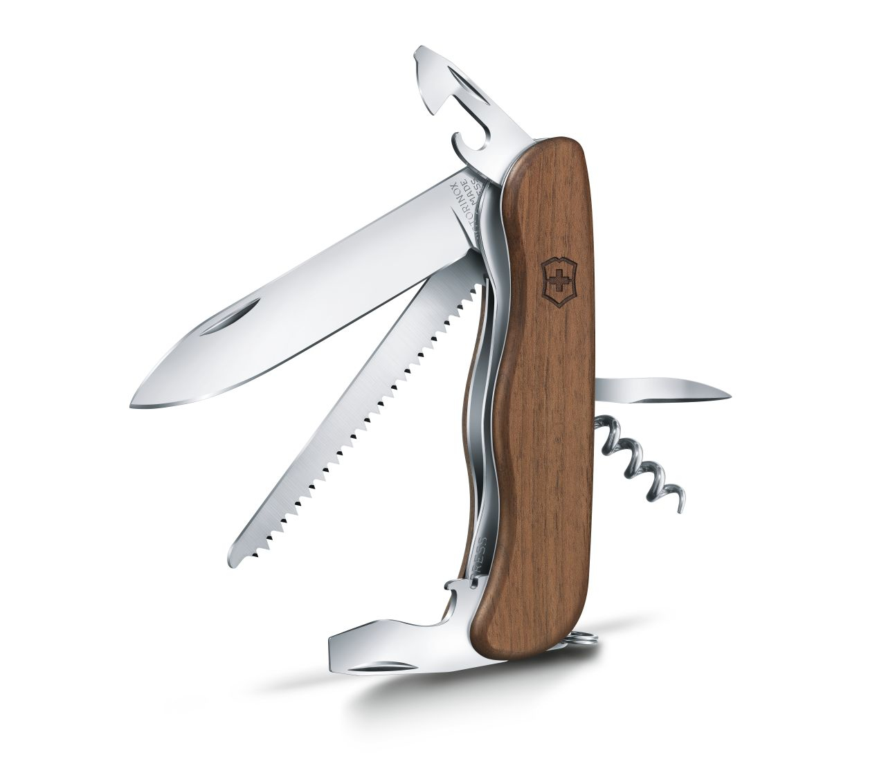 Victorinox Forester Wood - Messer mit Feststellklinge - Multi-Tool-Messer - Clippunkt - Walnuss - Walnuss - 10 Werkzeug, Ansicht 3
