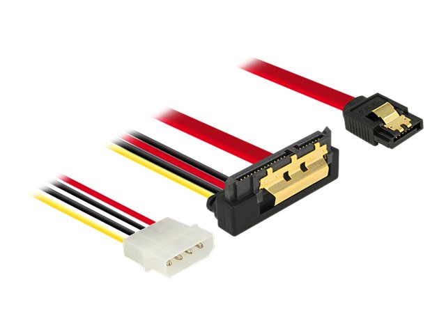 Delock SATA-Kabel - Serial ATA 150300600 - interne Stromversorgung 4-polig SATA gerade bis SATA Combo (R)