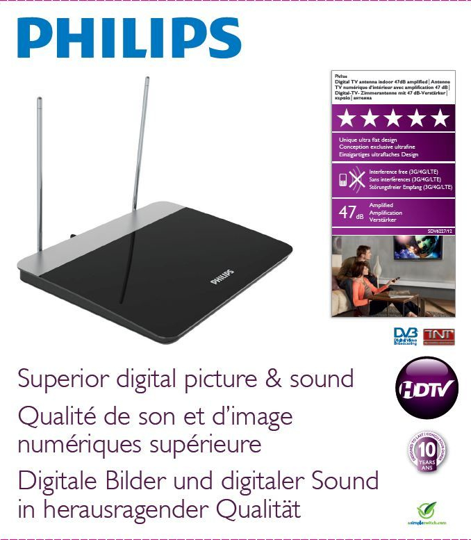 Philips SDV6227 - Antenne - Teller, Doppelte Dipole, Ansicht 2