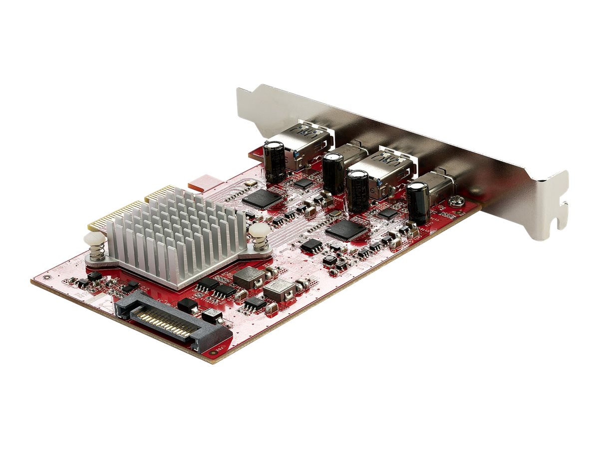 StarTech.com Startech USB-C PCIe Karte mit 4 Ports - 10 Gbit/s USB PCI Express Erweiterungskarte mit 2 Controllern - 2x USB-C & 2x USB-A Ports - USB 3.1 Schnittstellenkarte - Full Profile (PEXUSB312A2C2V)