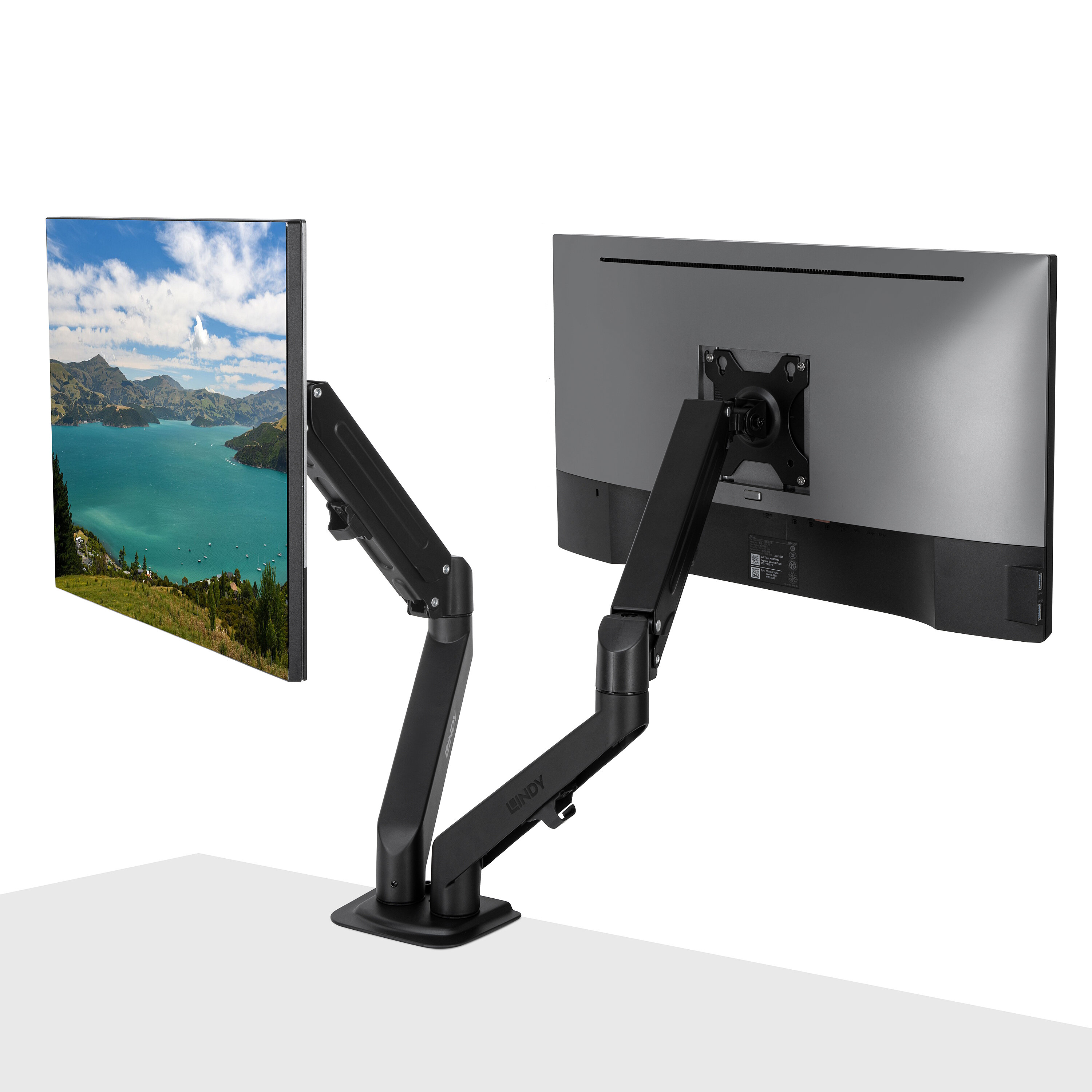 Lindy Befestigungskit (Gasfeder-Monitorarm) - für 2 LCD-Displays bis zu 27 - dual - Aluminium, Kunststoff - Schwarz, Ansicht 3
