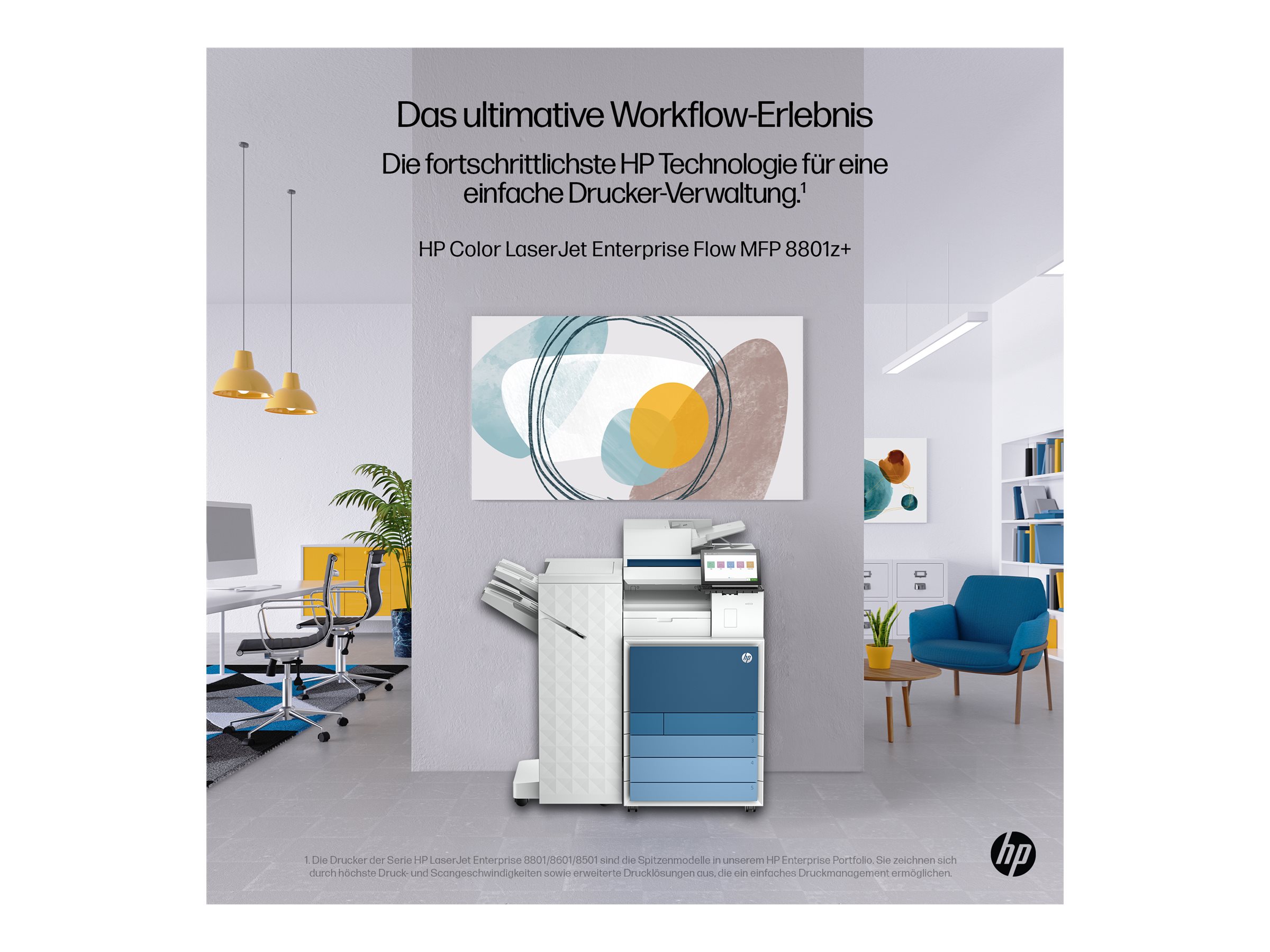 HP LaserJet Enterprise Flow MFP 8801z+ - Multifunktionsdrucker - Farbe - Laser - A3 (297 x 420 mm)
