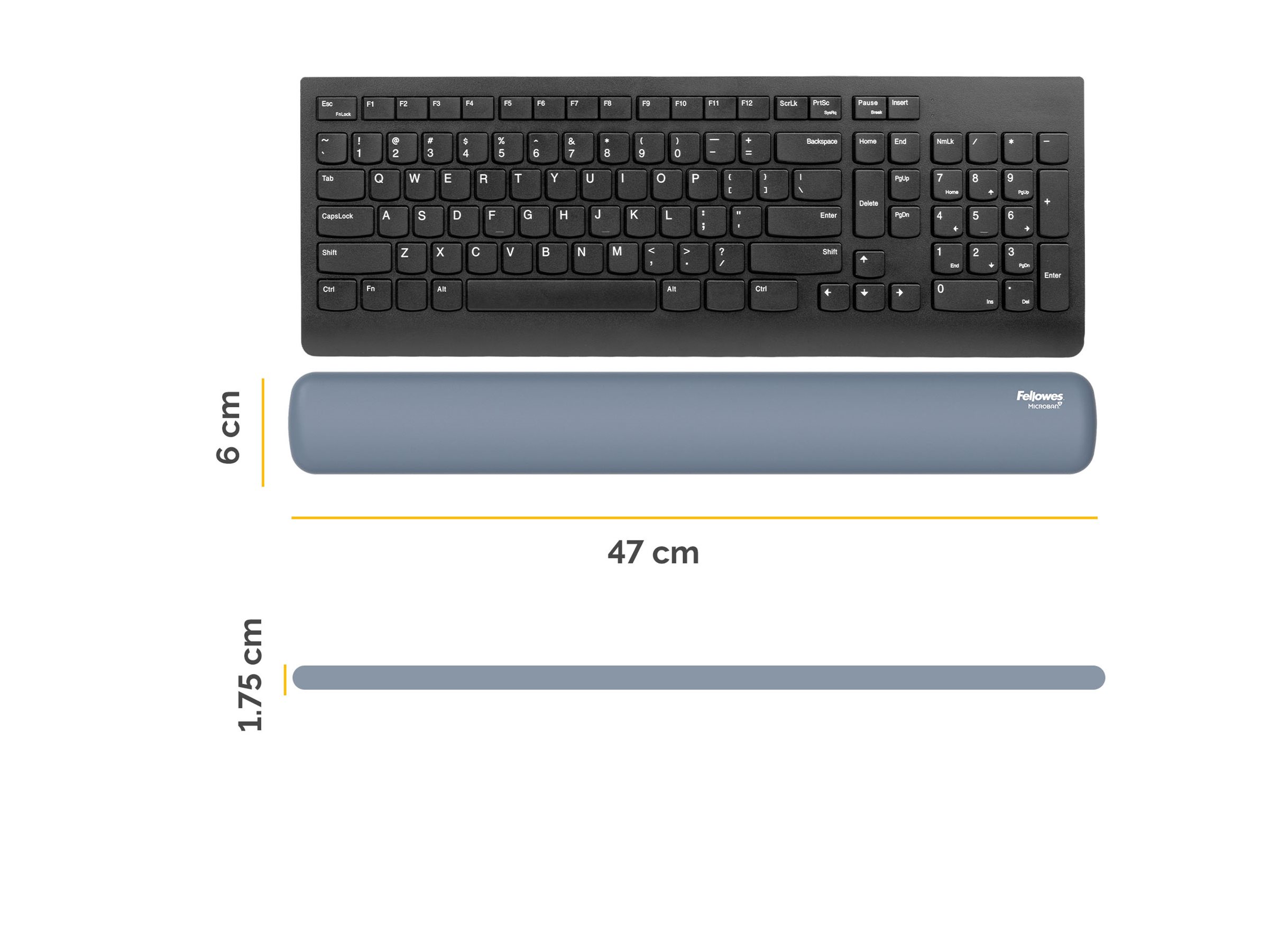 Fellowes Breyta - Tastatur-Handgelenkauflage - hellblau, Ansicht 3