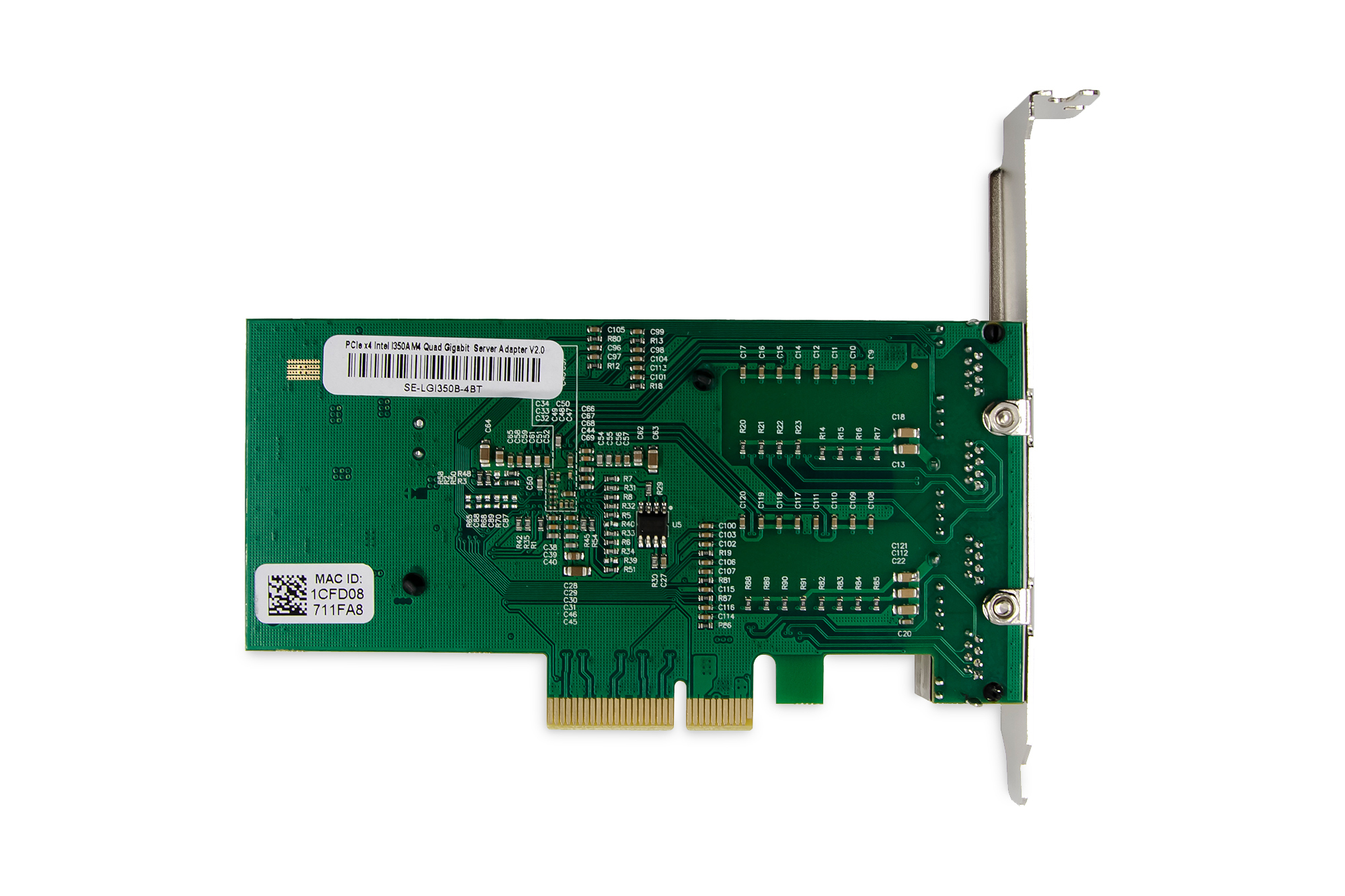 DIGITUS 4 Port Gigabit Ethernet Netzwerkkarte, RJ45, PCI Express,  Intel I350, Ansicht 3