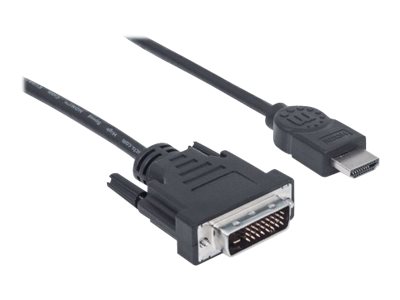 Manhattan HDMI to DVI-D 24+1 Cable, 1.8m, Male