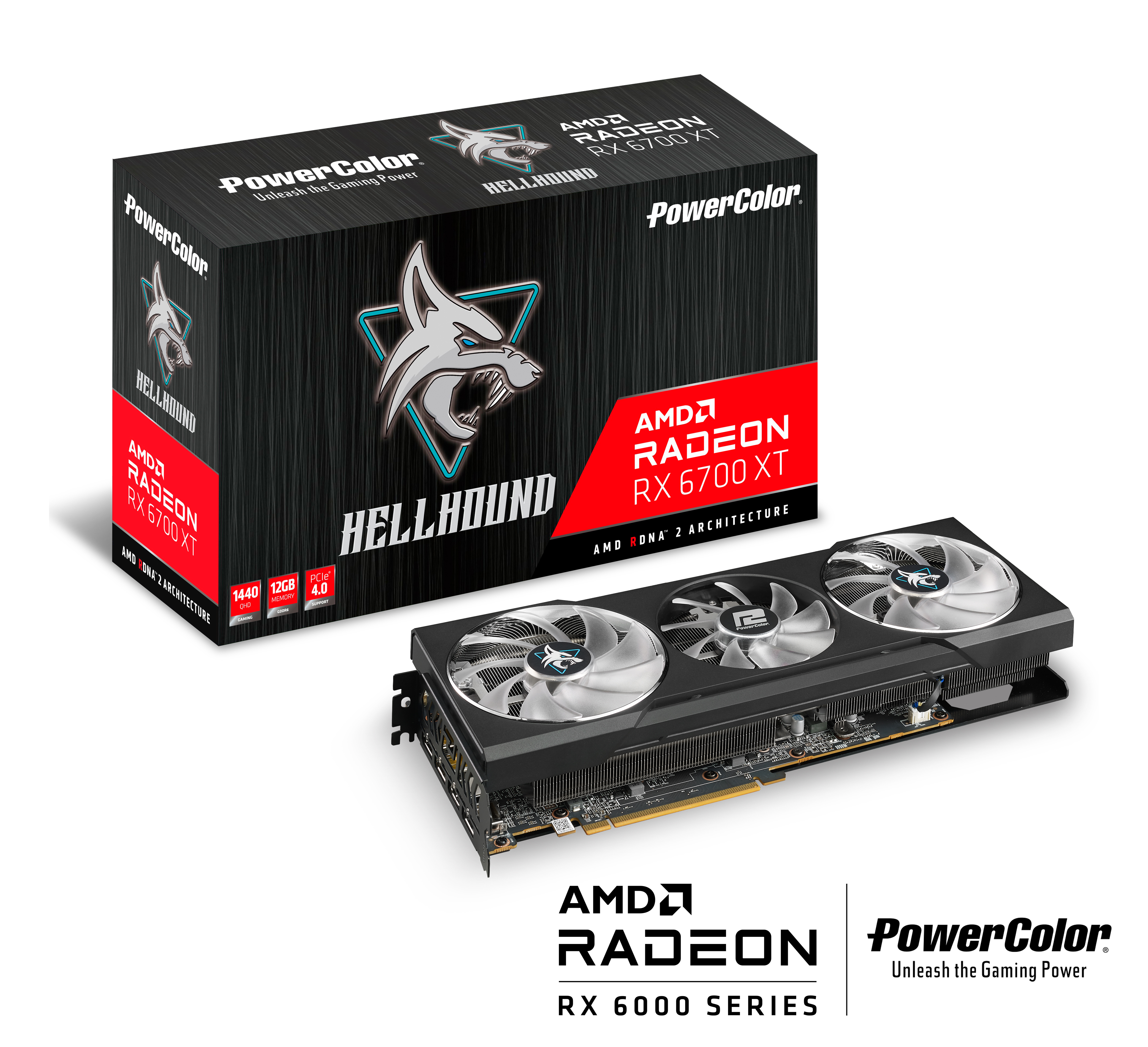 PowerColor AXRX 6700XT 12GBD6-3DHL - Radeon RX 6700 XT - 12 GB - GDDR6 - 192 Bit - PCI Express 4.0 - 3 Lüfter