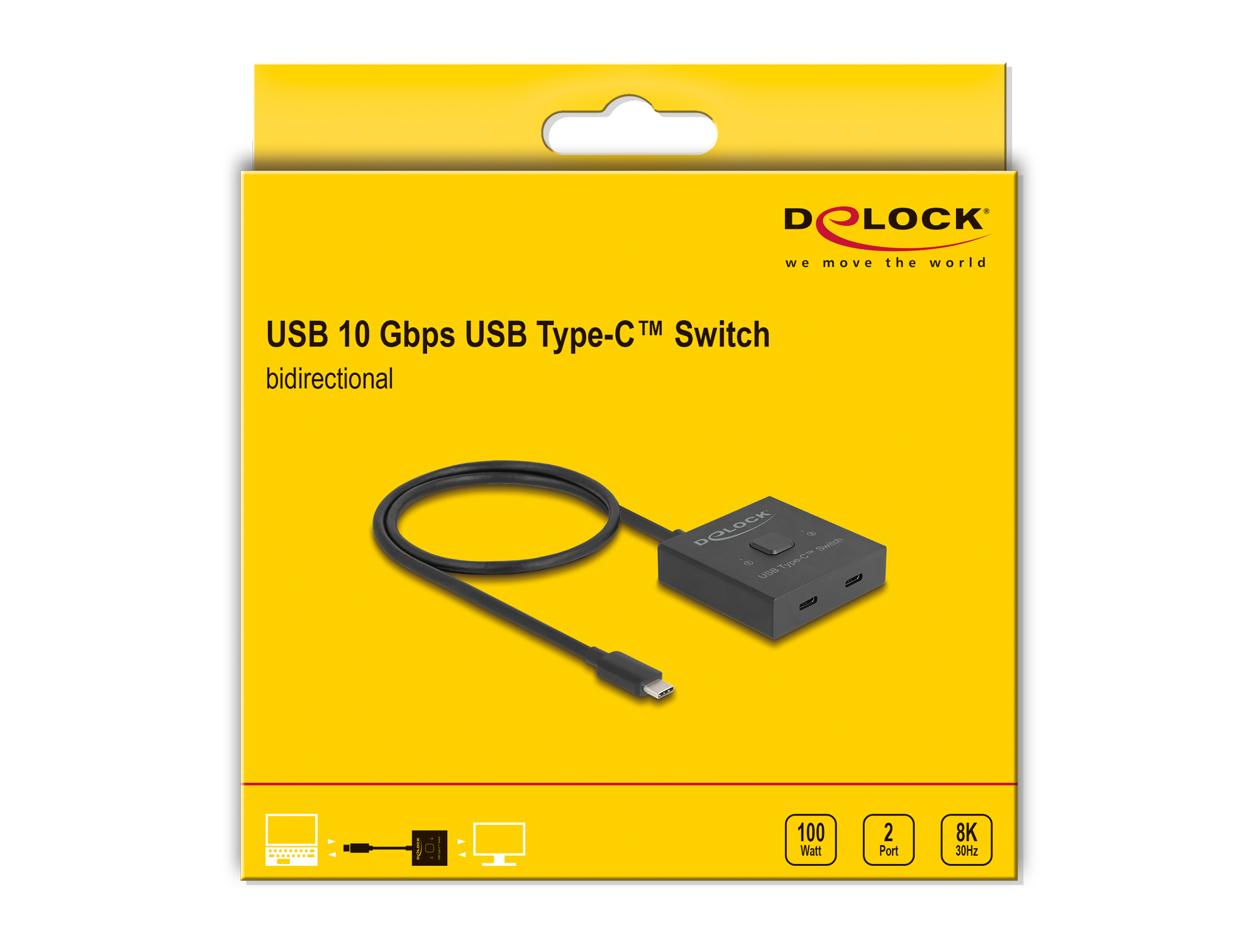 Delock Videoverteiler/-Switch - 10 Gbps, bidirectional, 8K, Ansicht 3