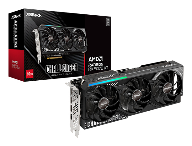 ASRock Radeon RX 9070 XT Challenger - Grafikkarte - PCI-Express, Ansicht 2