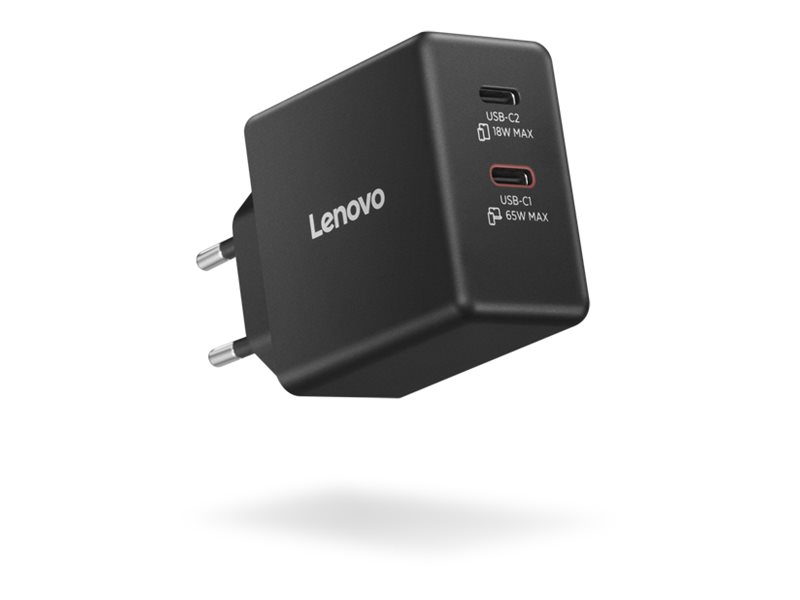 Lenovo Netzteil - GaN - 65 Watt (USB-C) - Schwarz