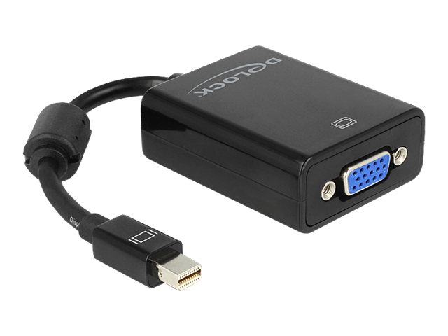 Delock Adapter mini Displayport > VGA 15 pin female - DisplayPort-Adapter - Mini DisplayPort (M) zu HD-15 (VGA) (W) - 18 cm - Schwarz