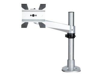 StarTech.com Desk Mount Monitor Arm VESA or Apple iMacThunderbolt Display up to 14kg Articulating Height Adjustable Single Desktop Monitor Pole Mount Desk Clamp or Grommet Silver - Small Footprint Design (ARMPIVOTB2)