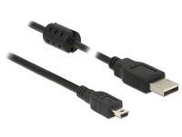 Delock - USB-Kabel - USB (M) zu Mini-USB, Typ B (M) - USB 2.0 - 2 m - Schwarz