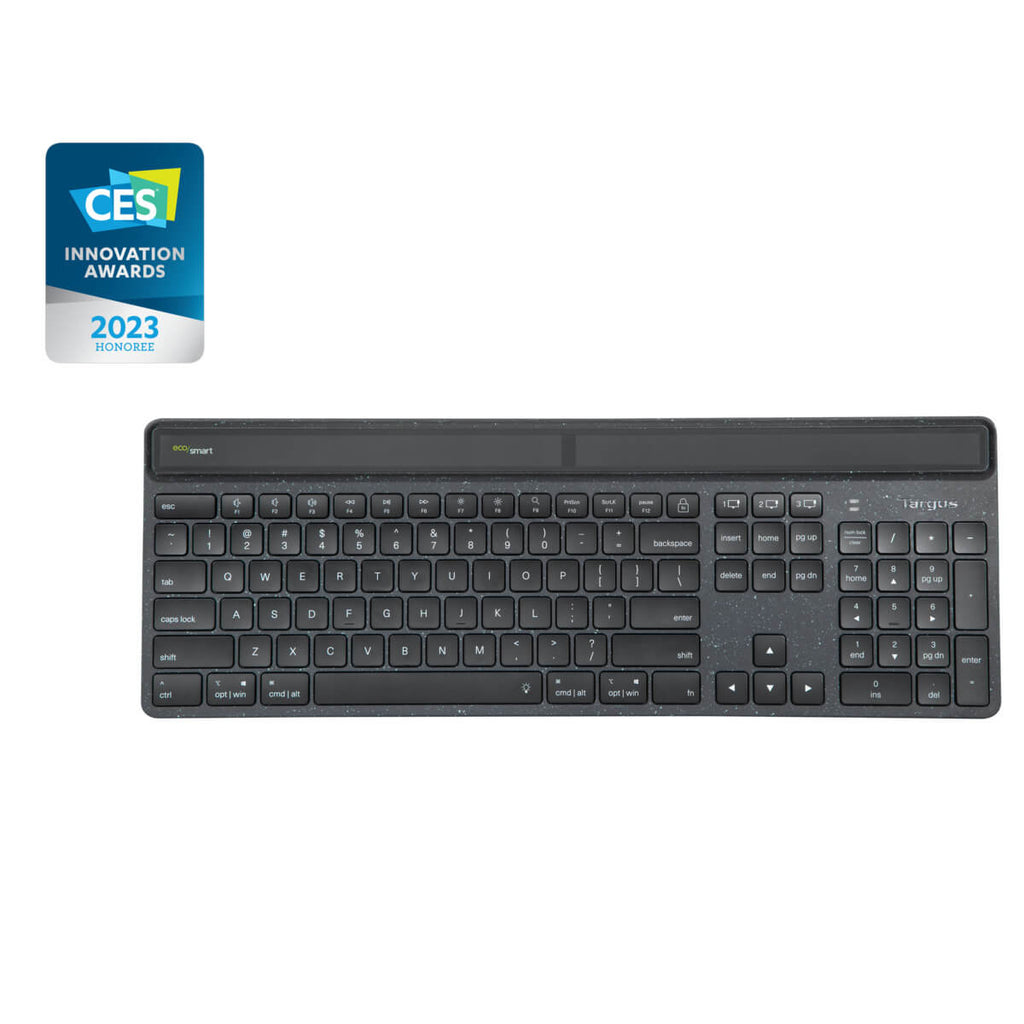 Targus EcoSmart - Tastatur - nachhaltige Energiegewinnung - TL: Nordisch, QWERTY, Ansicht 2