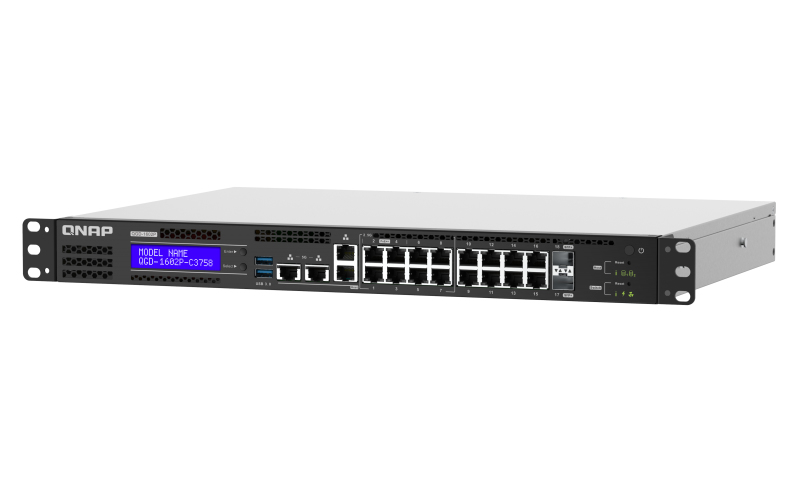 QNAP QGD-1602P - Switch - Smart - 4 x 100/1000/2.5G (PoE++), Ansicht 2
