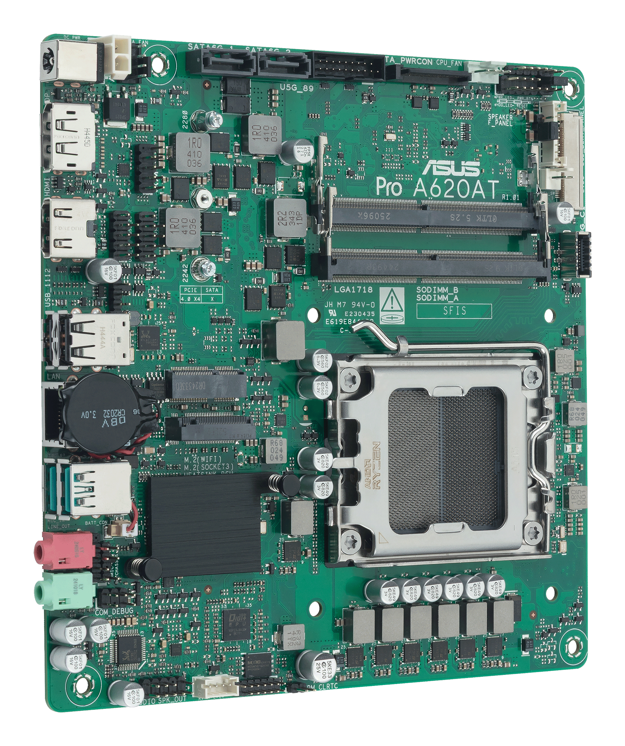 ASUS PRO A620AT-CSM - Motherboard - Mini-ITX - Socket AM5 - AMD A620A Chipsatz - Gigabit LAN, Ansicht 4
