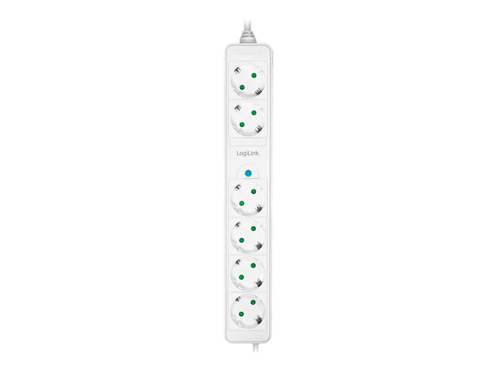 LogiLink Steckdosenleiste - Wechselstrom 230 V - 3500 Watt - Ausgangsanschlüsse: 6 (6 x Leistungs-CEE 7/3), Ansicht 4