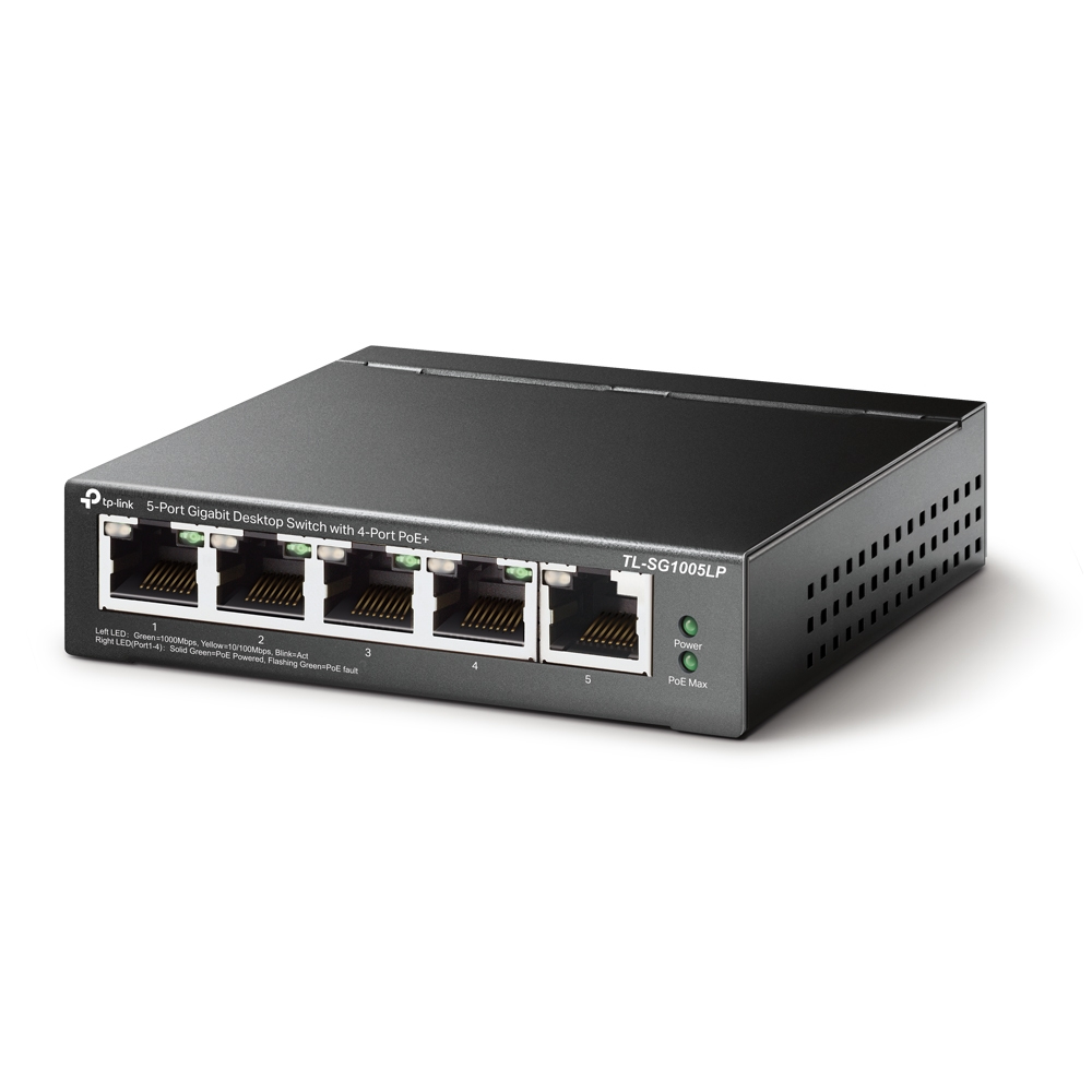 TP-LINK TL-SG1005LP - V1 - Switch - unmanaged - 5 x 10/100/1000 (4 PoE+), Ansicht 3