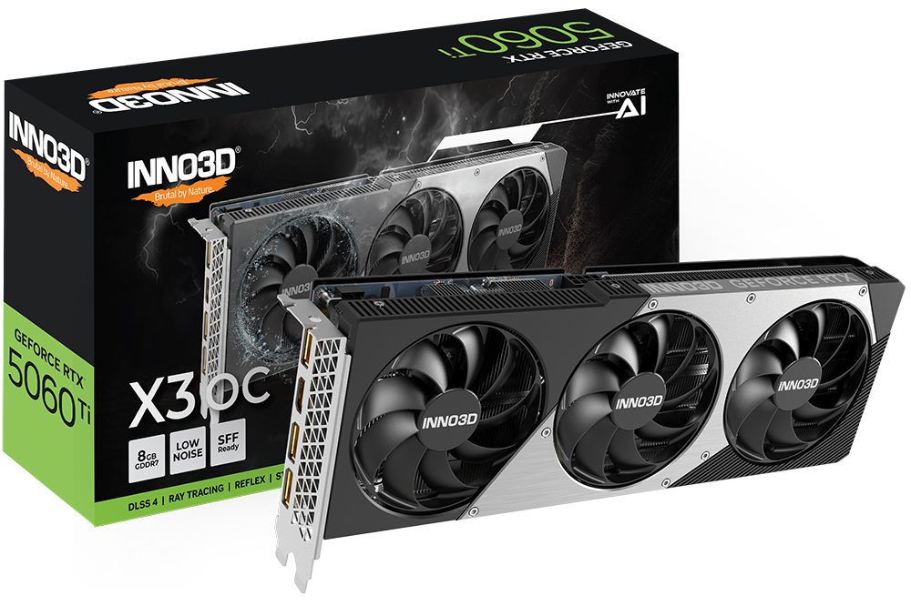 Inno3D GeForce RTX 5060 Ti 8GB X3 OC - Grafikkarten, Ansicht 3