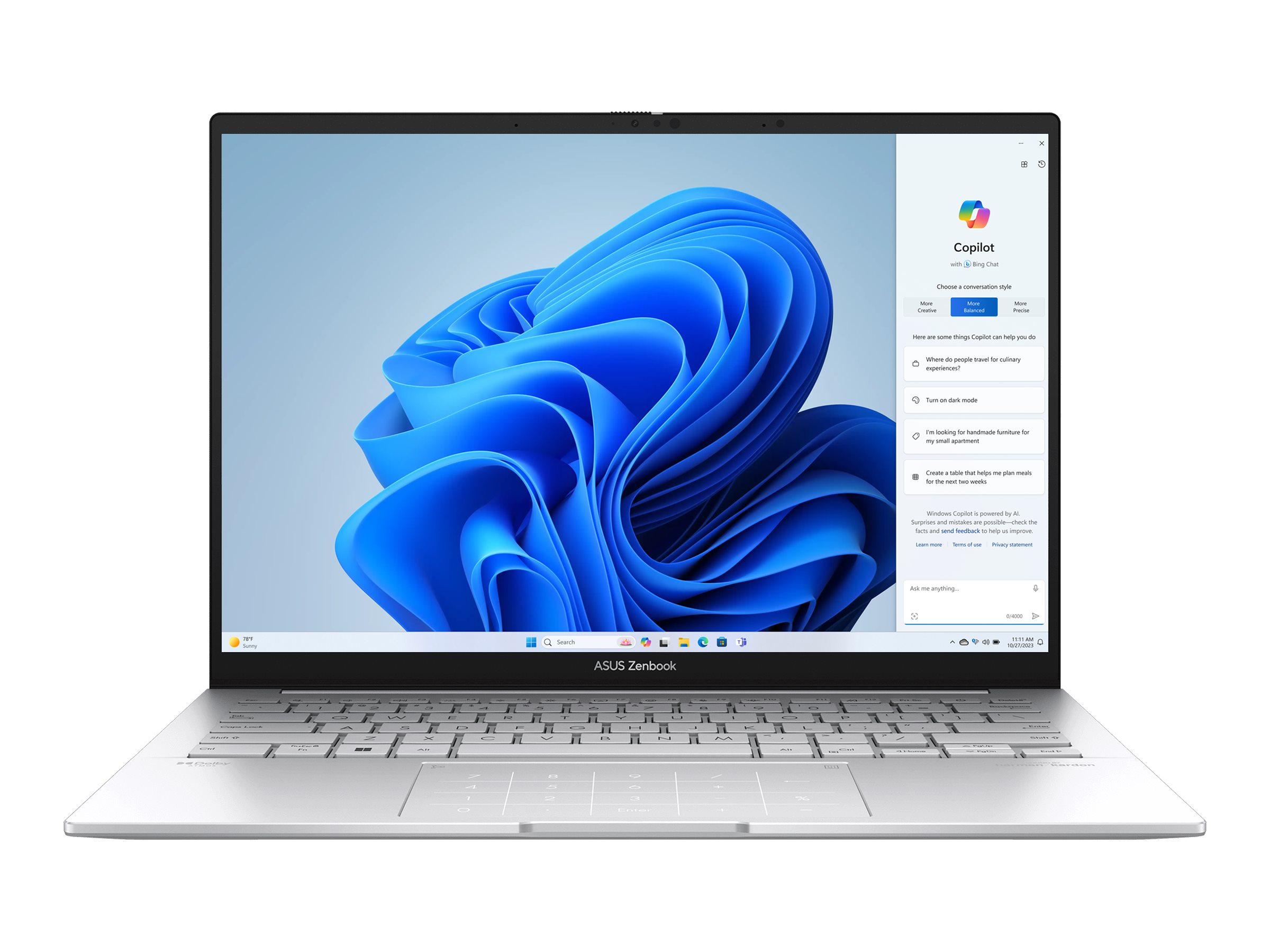 ASUS ZenBook 14 UX3405CA-QD1302W - Intel Core Ultra 7 255H / 2 GHz - Win 11 Home - Arc Graphics 140T - 16 GB RAM - 1 TB SSD NVMe - 35.6 cm (14")