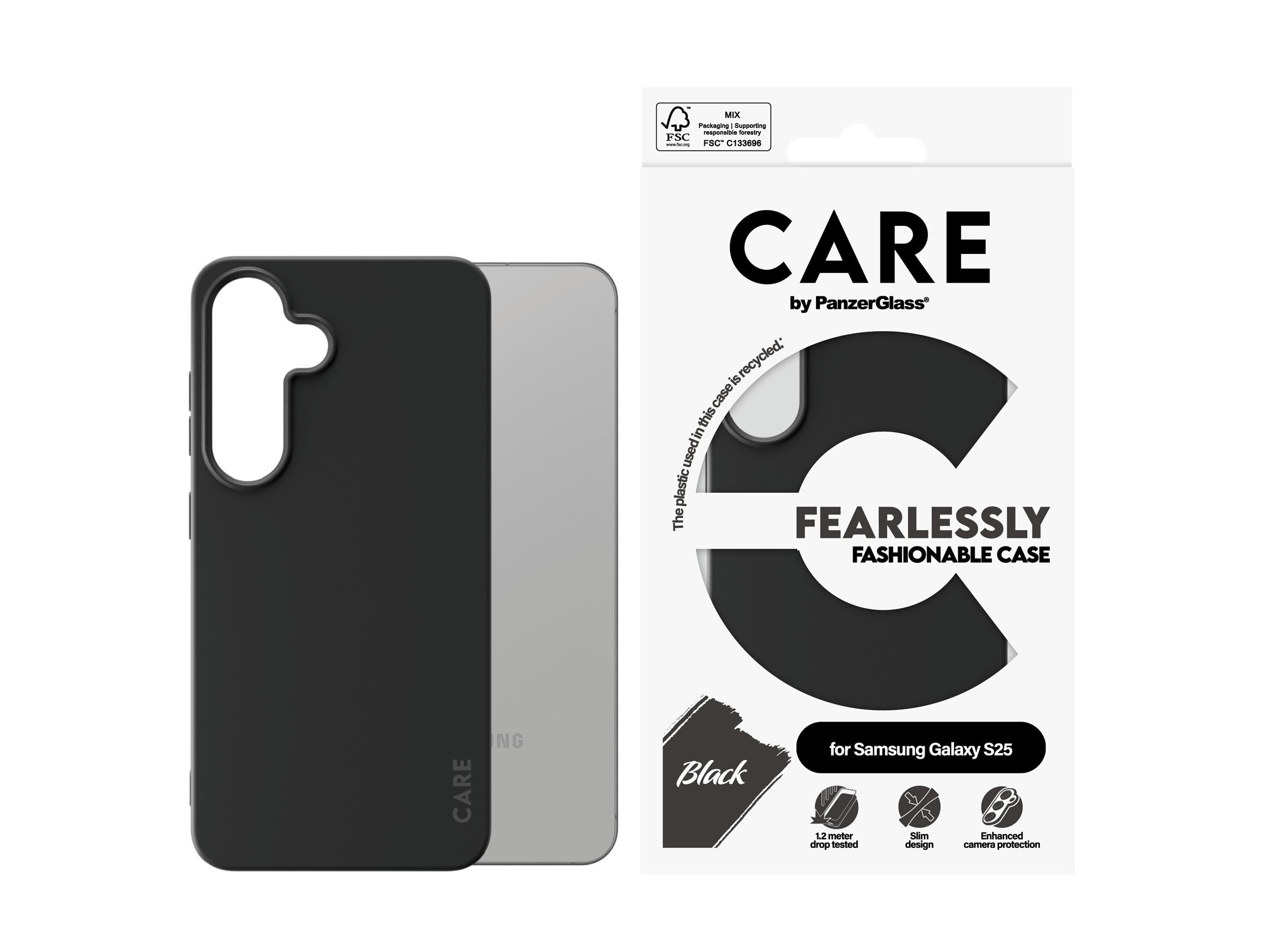 PanzerGlass CARE - Galaxy S25 Case - 100 % recycelbares thermoplastisches Polyurethan (TPU), Ansicht 2
