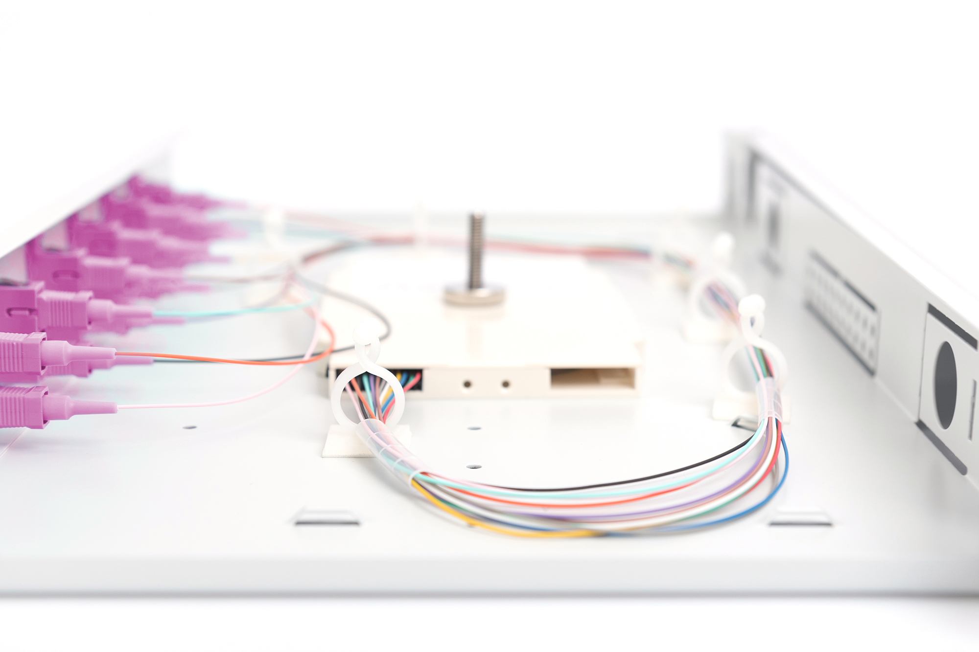 DIGITUS LWL-Spleißbox, 1HE, bestückt, 6x SC DX, OM4, Ansicht 3