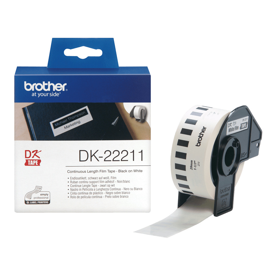 Brother DK-22211 - Weiß - Rolle (2,9 cm x 15,2 m) Etiketten, Ansicht 2