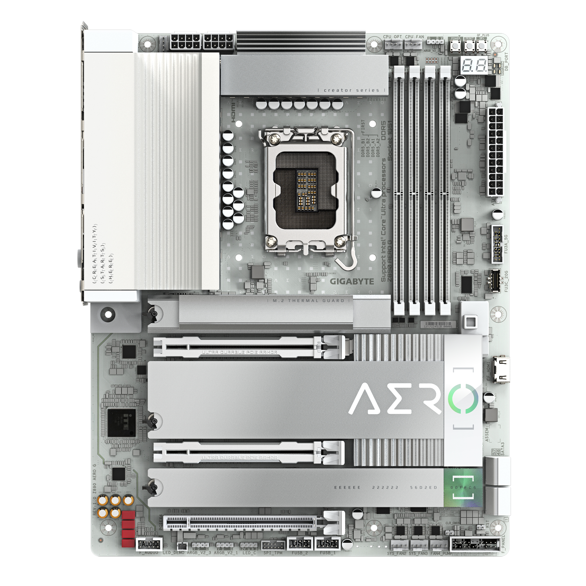 Gigabyte Z890 AERO G - Motherboard - ATX - LGA1851-Sockel - Z890 Chipsatz - USB4, USB 3.2 Gen 2, USB 3.2 Gen 1, Ansicht 3