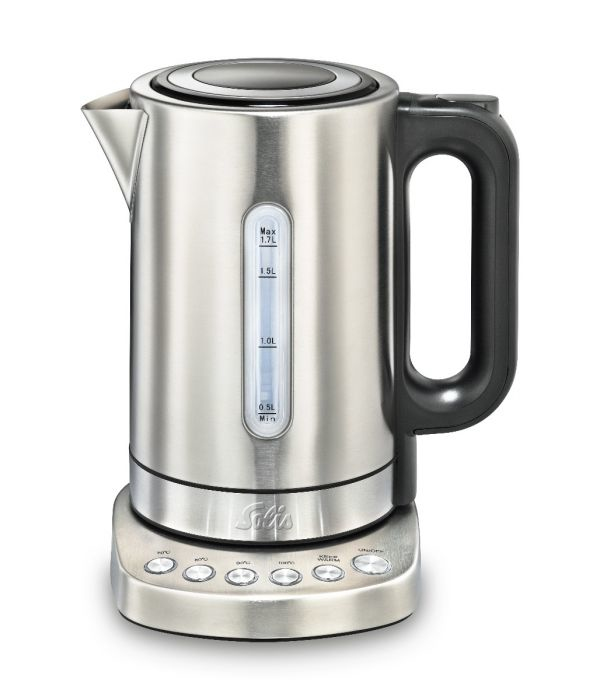 SOLIS Vario Temp Kettle - 1,7 l - 2200 W - Edelstahl - Regelbare Temperatur - Wasserstandsanzeige, Ansicht 4