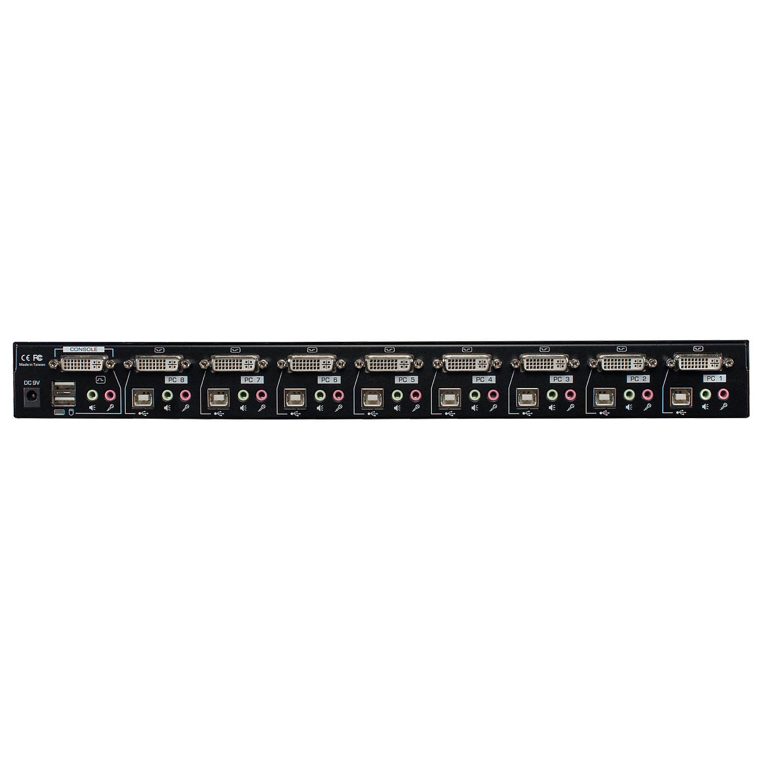 Lindy KVM Switch Pro USB 2.0 Audio DVI-I - KVM-/Audio-/USB-Switch, Ansicht 2