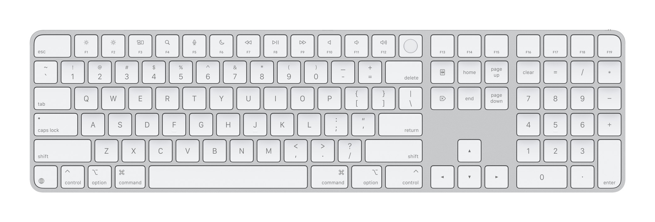 Apple Magic Keyboard with Touch ID and Numeric Keypad - TL: US, QWERTY, Ansicht 2