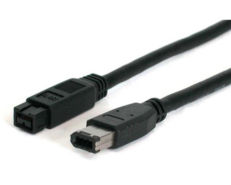 StarTech.com 6 ft 1394b Firewire Cable 9-6 Pin M-M, Schwarz, 800 Mbit/s, 1,8 m, 106,7 g, 17 mm, 199 mm