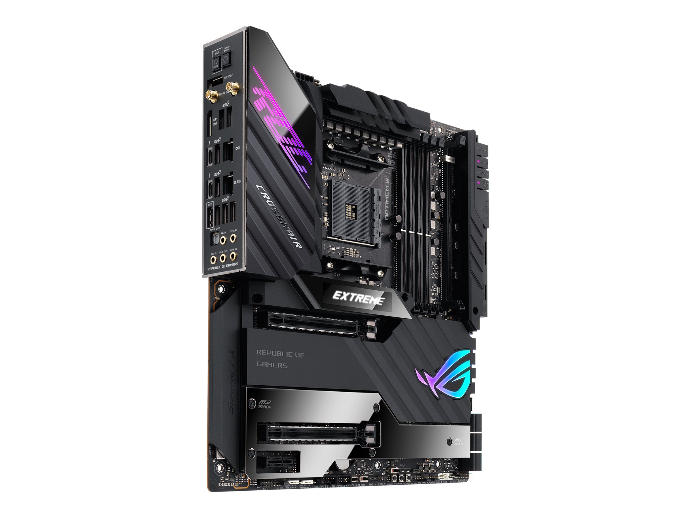 ASUS ROG CROSSHAIR VIII EXTREME - Motherboard - E-ATX - Socket AM4 - AMD X570 Chipsatz - USB-C Gen2, USB-C Gen 2x2, USB 3.2 Gen 1, USB 3.2 Gen 2 - 10 Gigabit LAN, 2.5 Gigabit LAN, Wi-Fi 6, Bluetooth - Onboard-Grafik (CPU erforderlich)