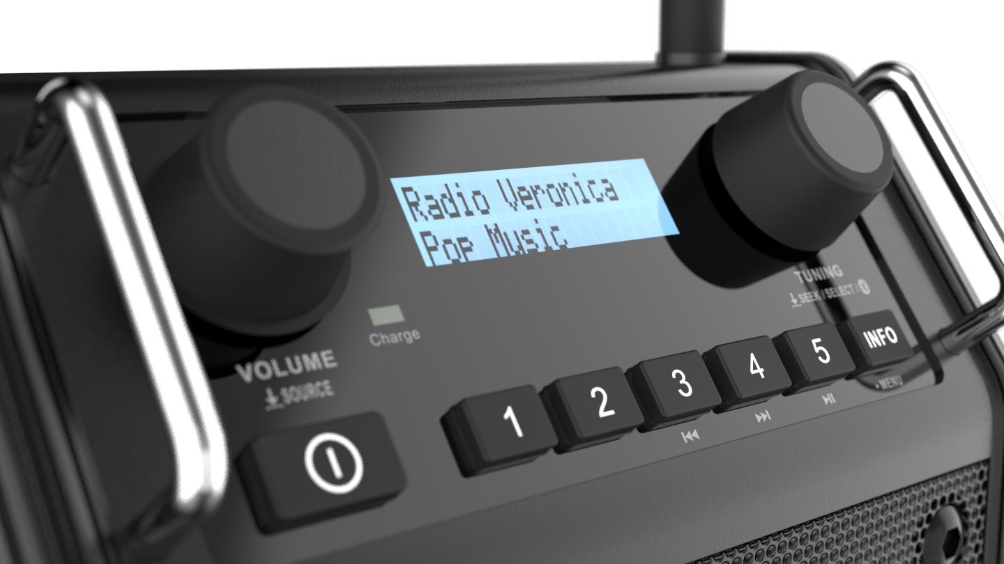 Perfectpro DABPRO - Tragbar - Digital - DAB+ - FM - 4 W - 1-Weg - 7,62 cm, Ansicht 4