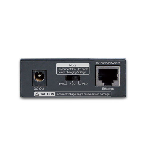 Planet POE-172S - IEEE 802.3 - IEEE 802.3ab - IEEE 802.3af - IEEE 802.3at - IEEE 802.3u - 10/100/1000Base-T(X) - Schwarz, Ansicht 4