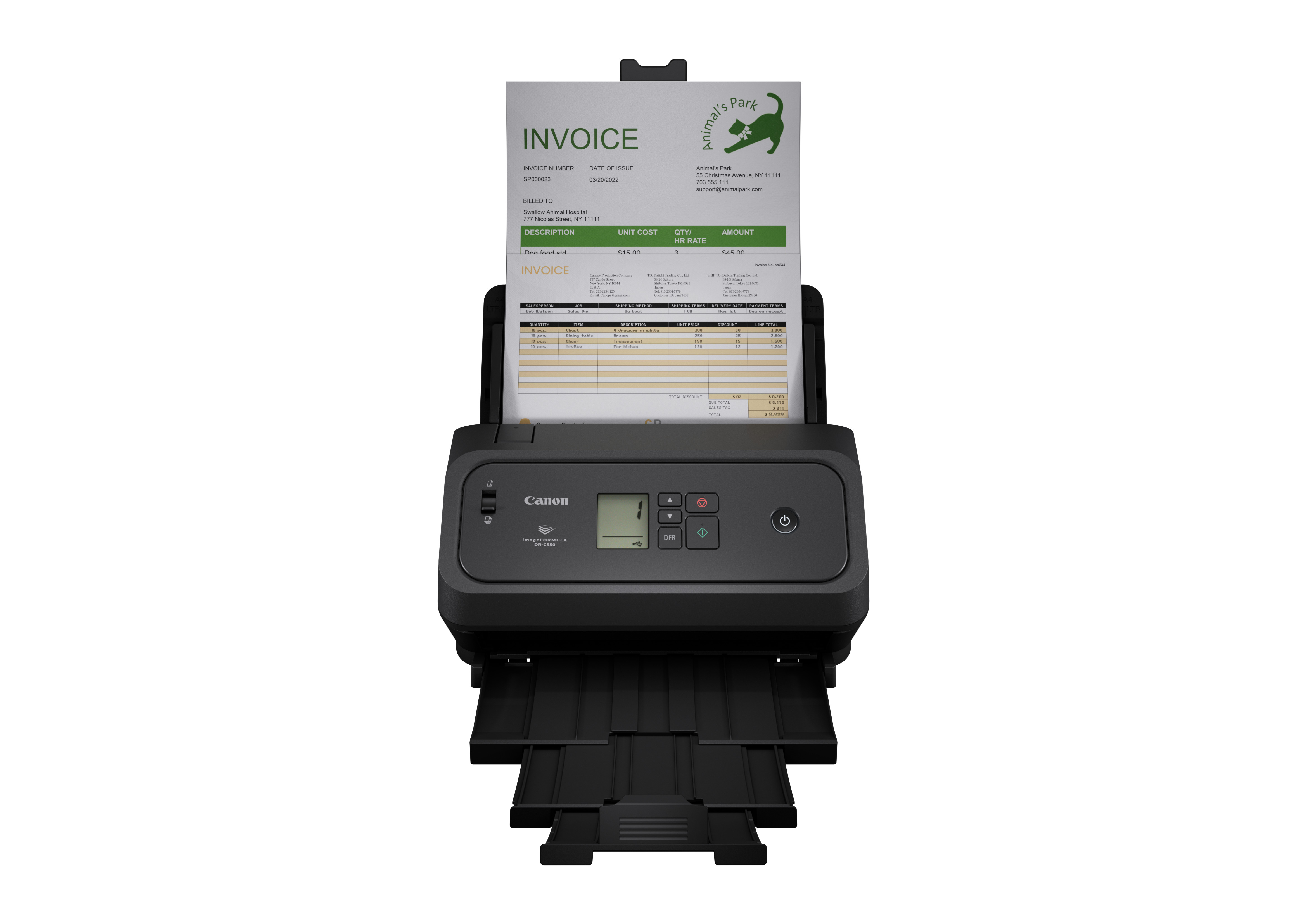 Canon DR-C350 A4 Dokumentenscanner 50ppm/A4/100ADF/USB3.2/USB-C - Dokumentenscanner - A4, Ansicht 2