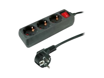 ROLINE Steckdosenleiste - Wechselstrom 250 V - 3600 Watt - Eingabe, Eingang CEE 7/4 - Ausgangsanschlüsse: 3 (3 x CEE 7/4)