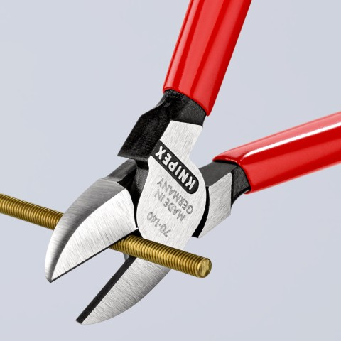 KNIPEX 70 01 140 - Diagonale Zange - 4 mm - Kunststoff - Stahl - Kunststoff - Stahl - Rot - 140 mm, Ansicht 4
