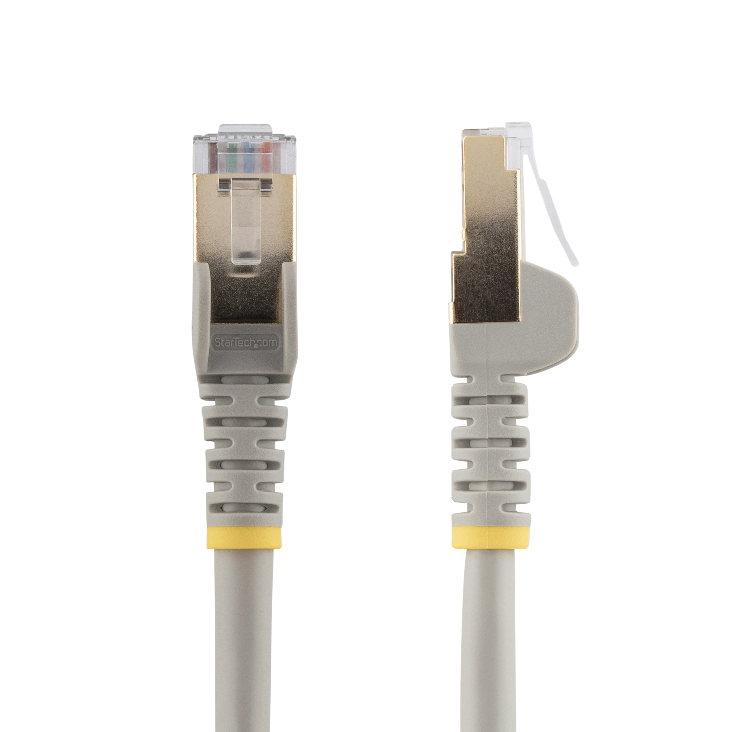 StarTech.com 10m CAT6A Ethernet Cable, 10 Gigabit Shielded Snagless RJ45 100W PoE Patch Cord, CAT 6A 10GbE STP Network Cable w/Strain Relief, Grey, UL Certified Wiring/TIA - Category 6A - 26AWG (6ASPAT10MGR) Image