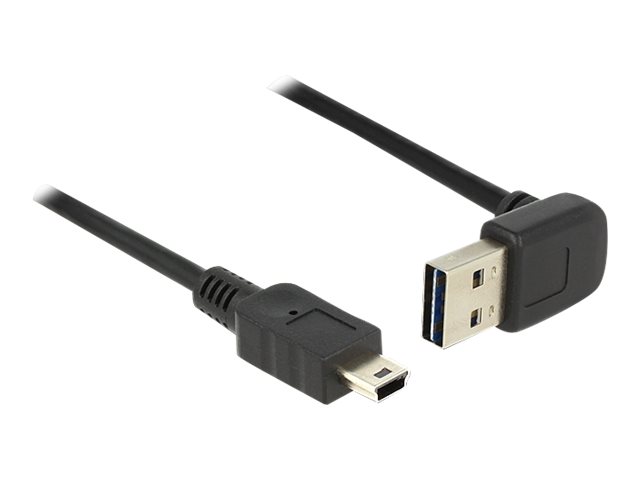Delock Easy - USB-Kabel - USB (M) nach obenunten abgewinkelt doppelseitig bis Mini-USB Typ B (M)
