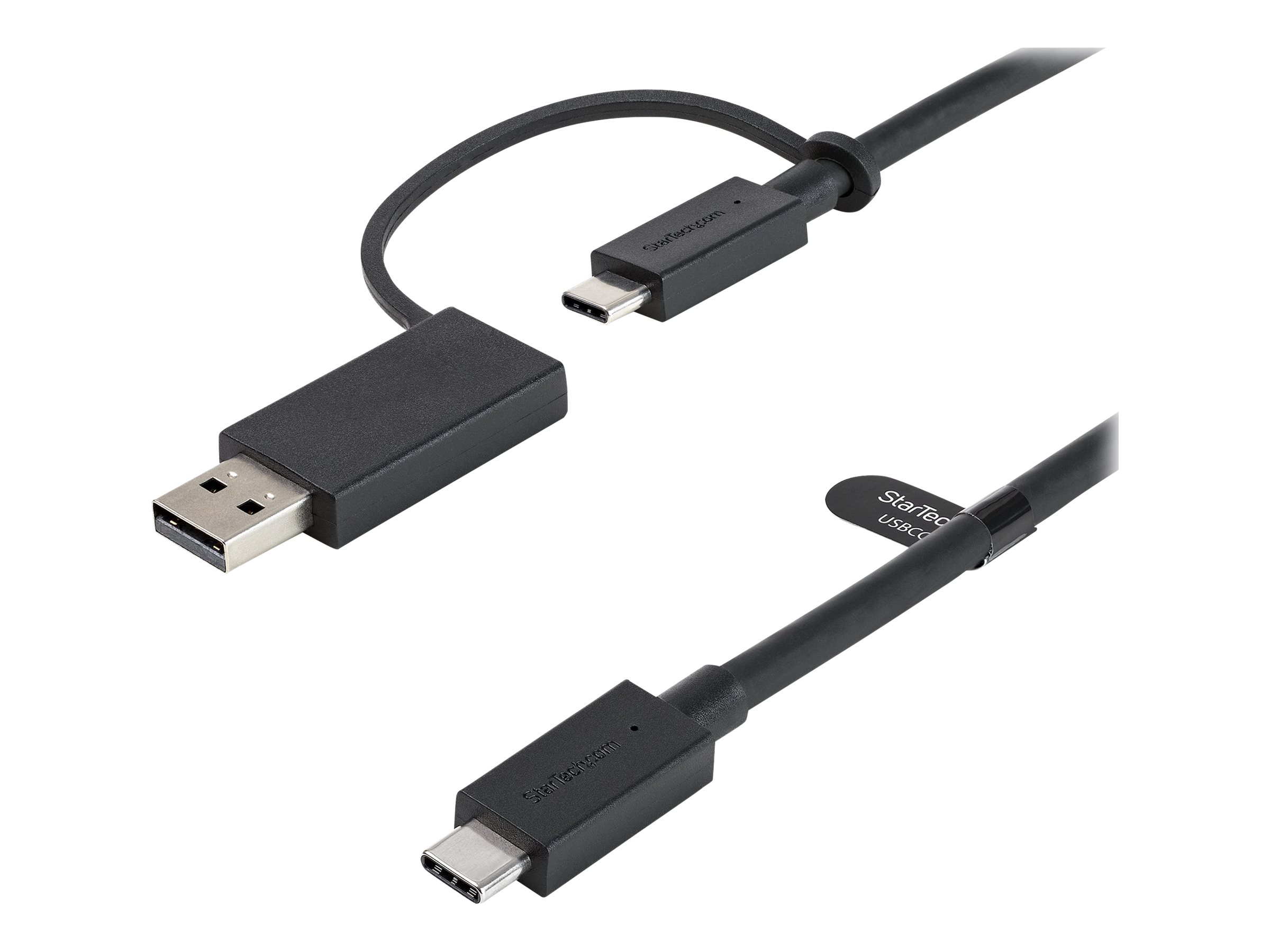 StarTech.com StarTech 1m USB-C Kabel mit USB-A Adapter Dongle - Hybrid 2-in-1 USB-C Kabel mit USB-A - USB-C auf USB-C (10Gbit/s - 100W PD)