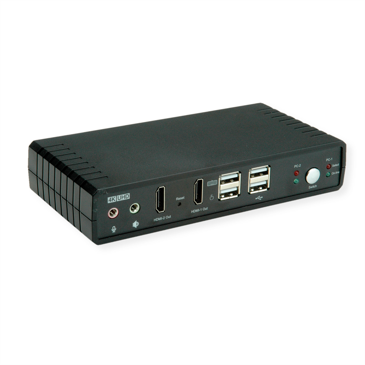 ROLINE KVM Switch Dual Head 1U-2PCs HDMI 4K60 - KVM-Umschalter - KVM-Umschalter
