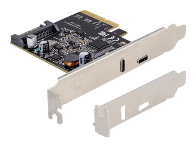 Delock PCI Express x4 Karte zu 1 x SuperSpeed USB 20 Gbps (USB 3.2 Gen 2x2) USB Type-C + 1 x USB Type-C PD 20 Watt