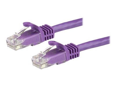 StarTech.com 3m CAT6 Ethernet Cable, 10 Gigabit Snagless RJ45 650MHz 100W PoE Patch Cord, CAT 6 10GbE UTP Network Cable w/Strain Relief, Purple, Wiring is UL Certified/TIA - Category 6 - 24AWG (N6PATC3MPL)