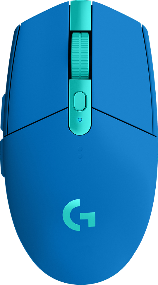 Logitech G G305, rechts, Optisch, RF Wireless + Bluetooth, 12000 DPI, 1 ms, Blau