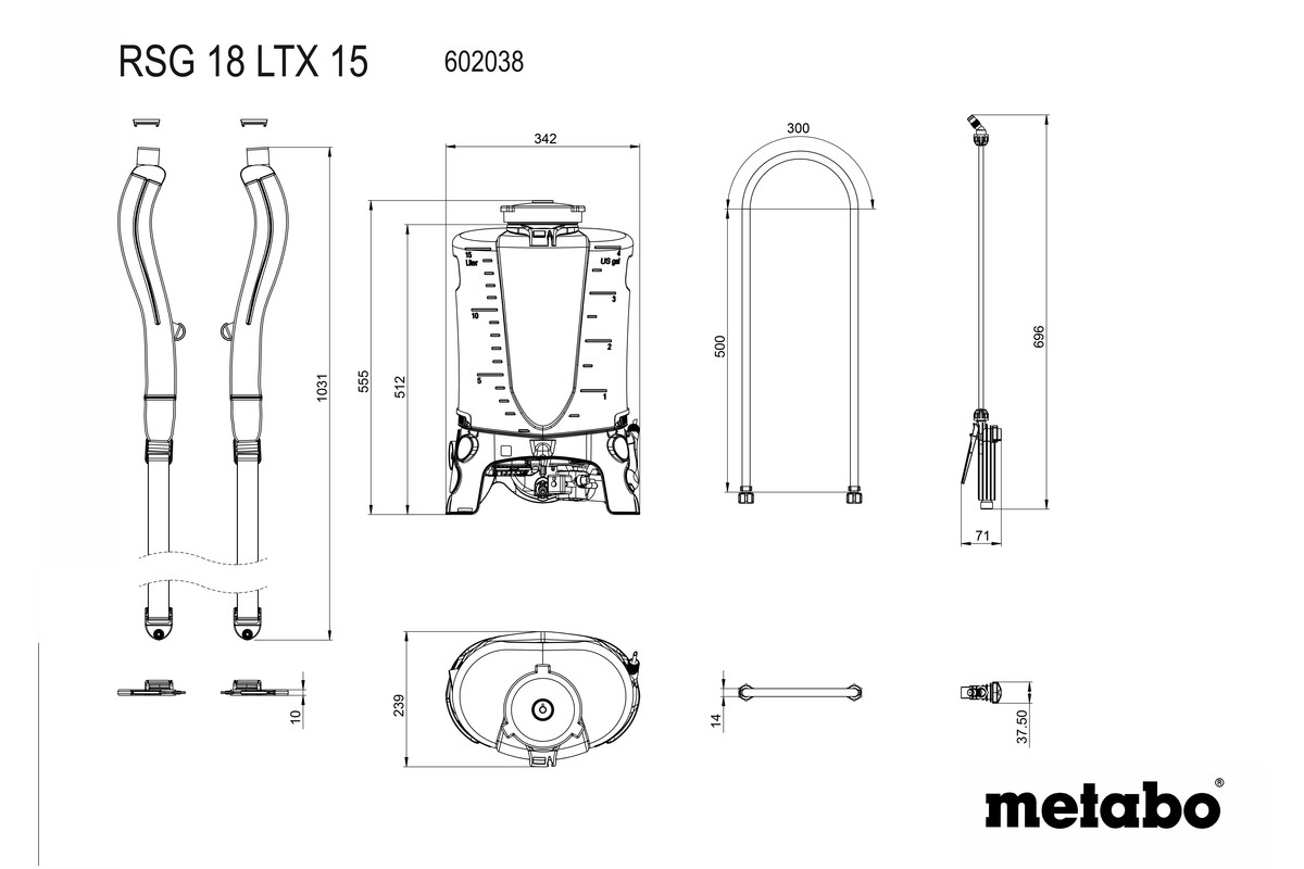 Metabo RSG 18 LTX 15 - Gartenspritze - schnurlos, Ansicht 2