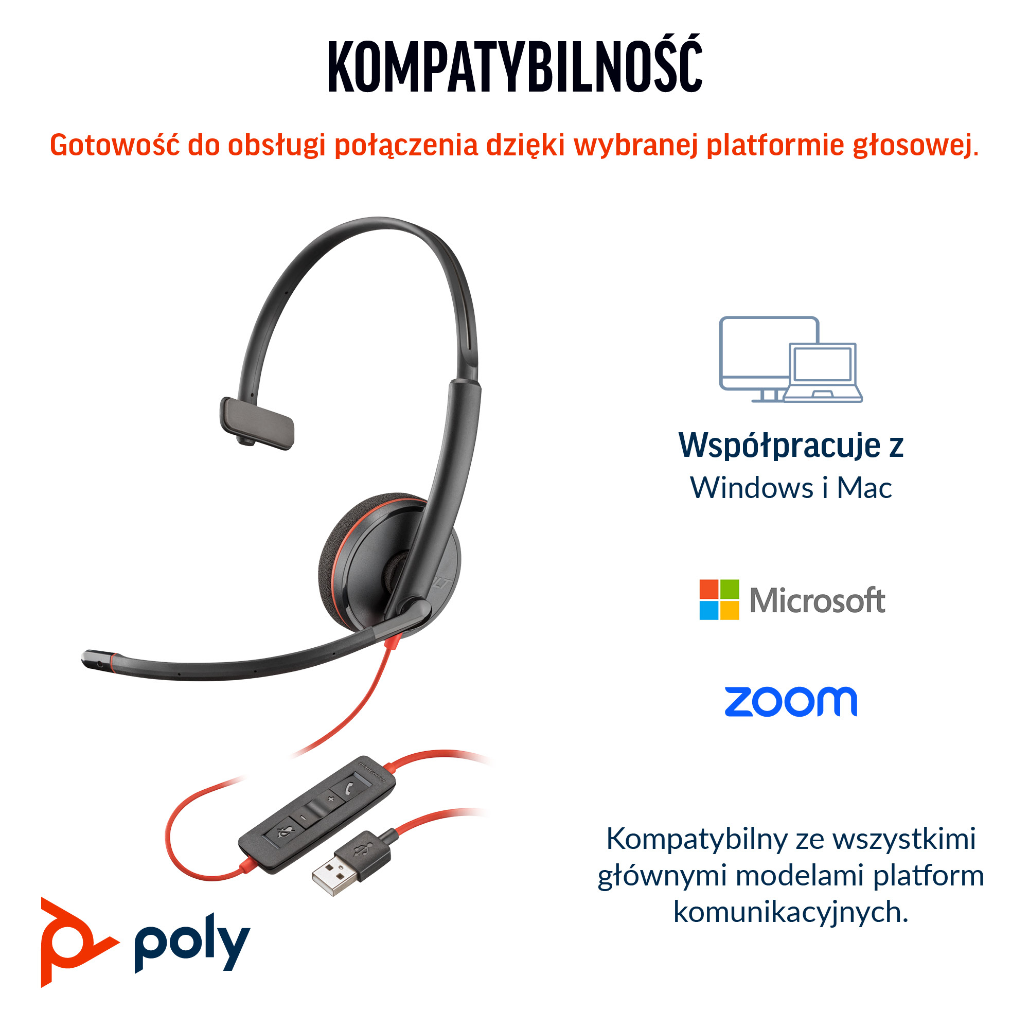 Poly Blackwire 3210 - Blackwire 3200 Series - Headset, Ansicht 4