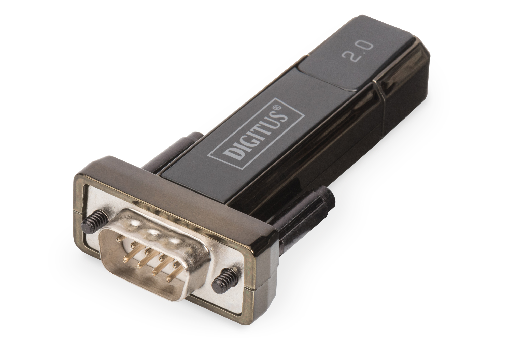 DIGITUS USB 2.0 Serieller Adapter, D-Sub, USB, Schwarz